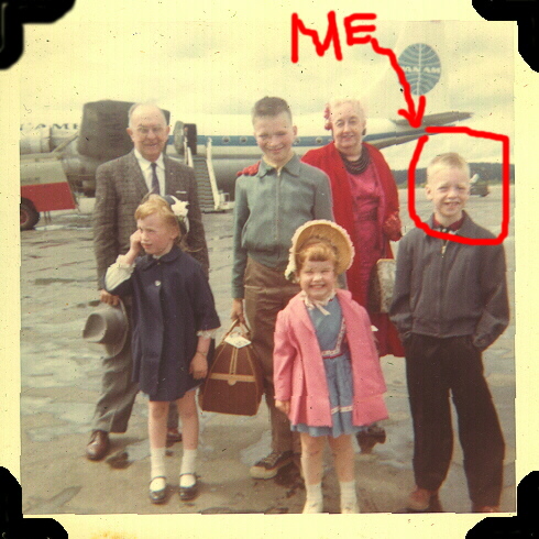 My grandparents Wells, my brother, my sisters and me.